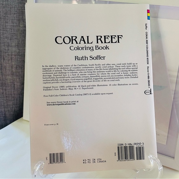 Dover Coloring Coral Reef 🪸🐠 Paperback Coloring Activity Book - Picture 9 of 9